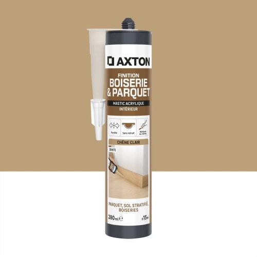 Mastic d'étanchéité Bois parquet AXTON chêne clair, 280 ml