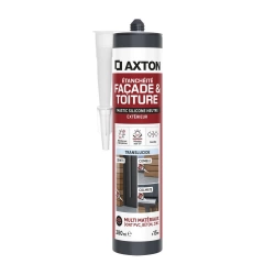 Mastic étanchéite facade/toiture silicone neutre AXTON transp c 280ml
