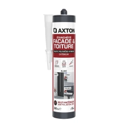 Mastic étanchéite facade/toiture polymère hybride AXTON blanc c. 280ml