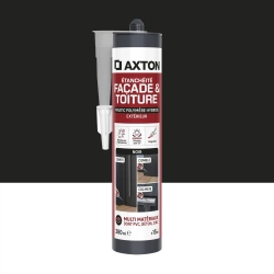 Mastic étanchéite facade/toiture polymère hybride AXTON noir c. 280ml