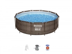 Piscine hors-sol tubulaire Steel Pro Max BESTWAY, Diam.3.66 x H.1 m