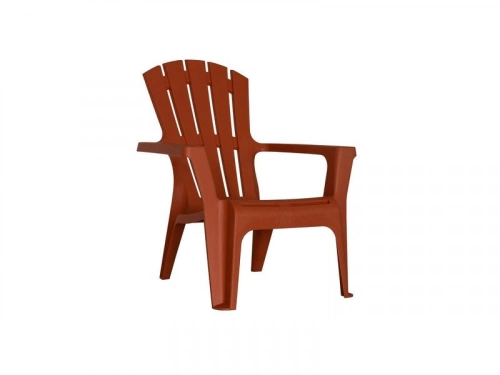 Fauteuil Adirondack Résine Injectée Terracota, 1 Personnes