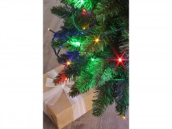 Guirlande lumineuse int/ext flicker 128 led clignotante multicolore cable vert 8m