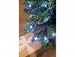 Guirlande lumineuse int/ext flicker 128led clignotante blanc froid cable vert 8m