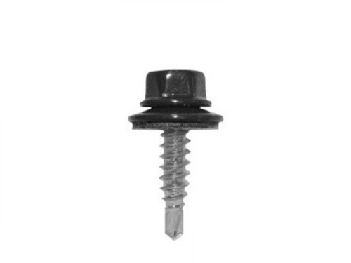 25 Vis Rouge Brique Ral 8012 4.8X20 Mm