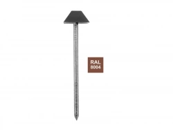 Lot De 100 Pointes Annelées, Bol-Fixations Tête Diamant Brique, 3.1 X 70 Mm