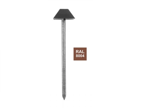 Lot De 100 Pointes Annelées, Bol-Fixations Tête Diamant Brique, 3.1 X 70 Mm