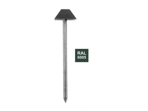 Lot De 100 Pointes Annelées, Bol-Fixations Tête Diamant Verte, 3.1 X 70 Mm