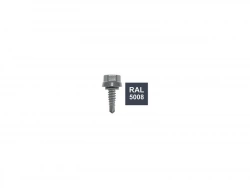 Lot De 10 Vis De Couturages, L.22 Mm Bleu Ardoise Ral 5008 Bol-Fixations
