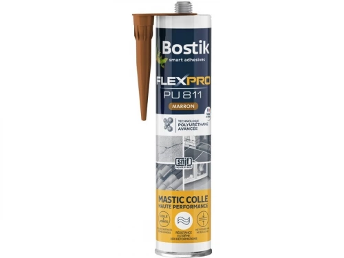 Colle joint int/ext polyuretane bostik flexpro pu811 marron cart 300ml