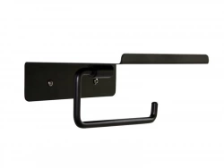 Dérouleur de papier toilette mural Basic à visser noir