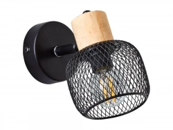 Spot patère, métal noir E14 max 25 W, BRILLIANT Giada