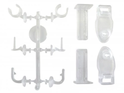 Lot De 2 Supports Autoserrant Barre De Vitrage, 10 Mm Transparent Brut
