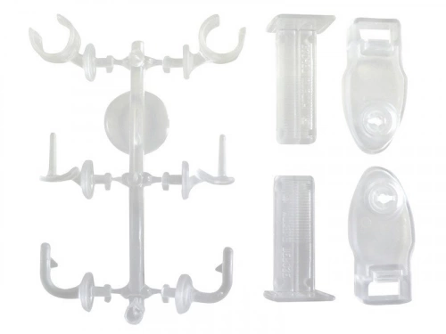 Lot De 2 Supports Autoserrant Barre De Vitrage, 10 Mm Transparent Brut