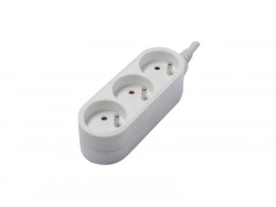 Multiprise Filaire Compact, 3 Prises Blanc Chacon