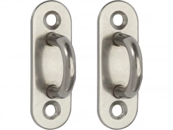 Lot De 2 Platines À Oeil Inox, Standers, Diam.6