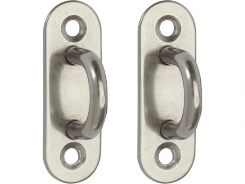 Lot De 2 Platines À Oeil Inox, Standers, Diam.6