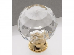 Bouton De Meuble, Plastique Nickelé Mat