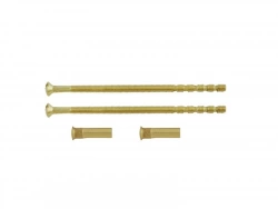 Lot De 2 Vis Et 2 Douilles Acier Laitonné, L.9 X L.0.7