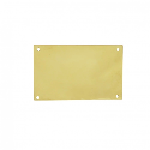 Plaque De Propreté Acier Laitonné, L.9 X L.6