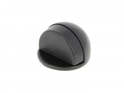 Butée de porte de sol CHRISLIGNE Demi-lune aluminium mat noir Diam.4 x H.3 cm
