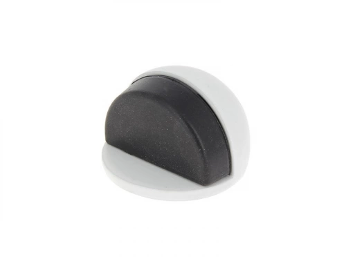 Butée de porte à fixer au sol CHRISLIGNE alu mat blanc, L.4 x H.3 x l.4 cm