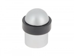 Butée de porte à fixer au sol CHRISLIGNE alu mat gris, L.3.6 x H.4.8 x l.3.6 cm