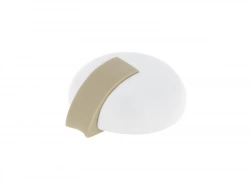 Butée de porte à fixer au sol CHRISLIGNE bois peint blanc L. 5.1 x H. 2 x l. 4.8 cm