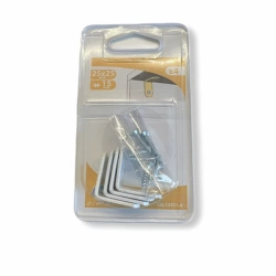 Lot de 4 Équerres d'assemblage 25x25mm Blanc + vis CQ13721.4