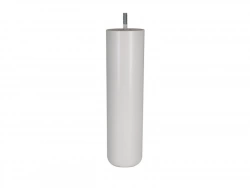 Pied Lit / Sommier Cylindrique Fixe Hêtre Laqué Blanc