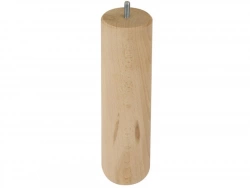 Pied De Lit / Sommier Cylindrique Fixe Hêtre Brut Blanc / Beige/ Naturels, 25Cm