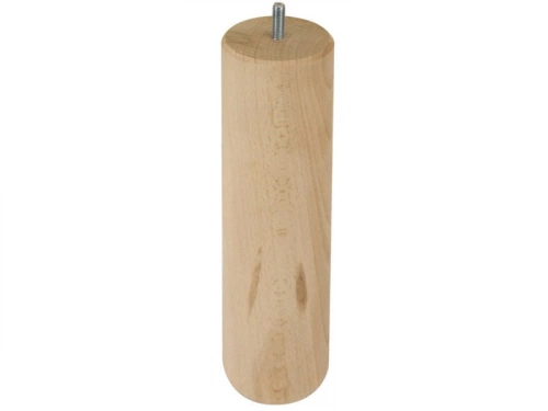 Pied De Lit / Sommier Cylindrique Fixe Hêtre Brut Blanc / Beige/ Naturels, 25Cm