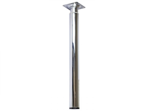 Pied Meuble Cylindrique Réglable Métal Chromé Gris