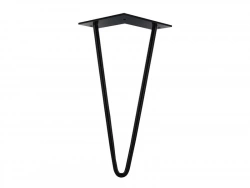 Pied Table Basse Design Cime Fixe Acier Époxy Noir