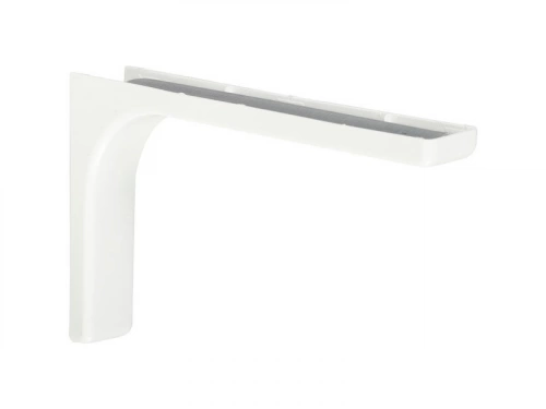 Equerre Léonard Acier Plastifié Blanc, H.14.4 X P.24 Cm