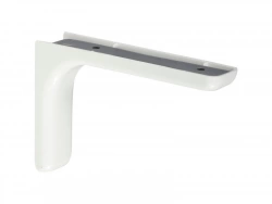 Equerre Léonard Acier Plastifié Blanc, H.8 X P.11.7 Cm