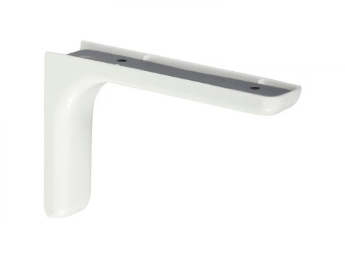Equerre Léonard Acier Plastifié Blanc, H.8 X P.11.7 Cm