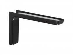 Equerre Léonard Acier Plastifié Noir, H.11.4 X P.18 Cm