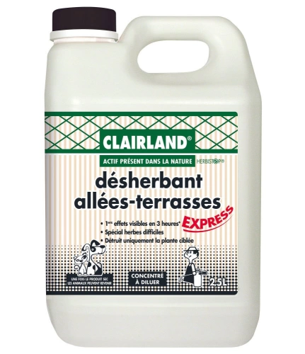 Désherbant pour allées et terrasses, CLAIRLAND, 2,5 litres