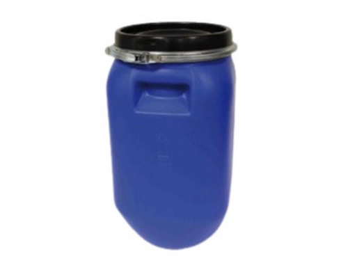 Fut de macération alimentaire 30L bleu couvercle + cerclage fer