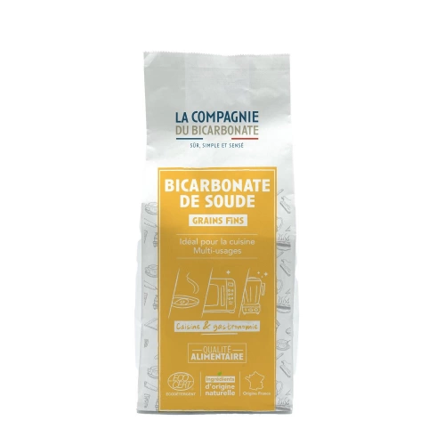 Bicarbonate de soude alimentaire fin COMPAGNIE DU BICARBONATE écodétergent 1kg