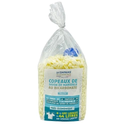 copeaux de savon de marseille au bicarbonate neutre Compagnie du Bicarbonate 1kg