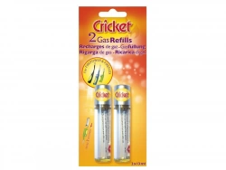 Lot de 2 recharges gaz pour briquets firepower, CRICKET