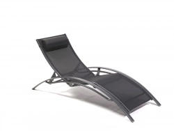 Bain de soleil de jardin DCB GARDEN en aluminium noir