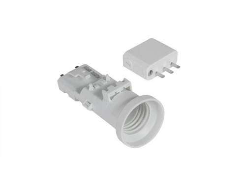 Douille B22 et fiche DCL en plastique, DEBFLEX, blanc
