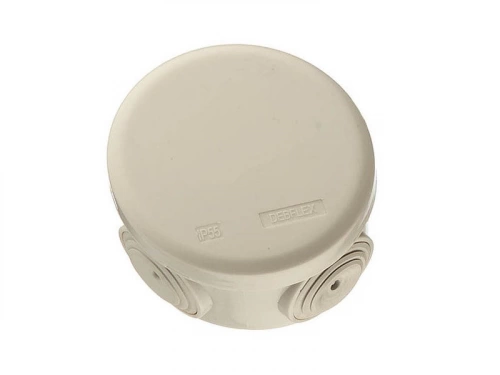 Boîte de dérivation étanche en saillie 4 entrées, DEBFLEX, diam. 70 x H.45 mm