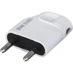 Fiche électrique mâle 2 pôles, 6 A