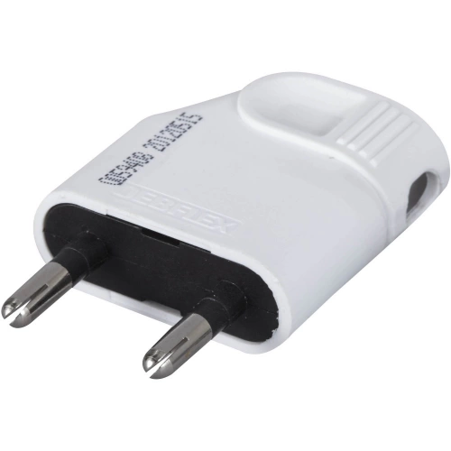 Fiche électrique mâle 2 pôles, 6 A