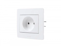 Prise Sans Terre Diam2, Debflex, Blanc