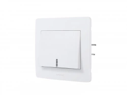 Interrupteur Va-Et-Vient Et Poussoir Complet, Debflex Diam2, Blanc